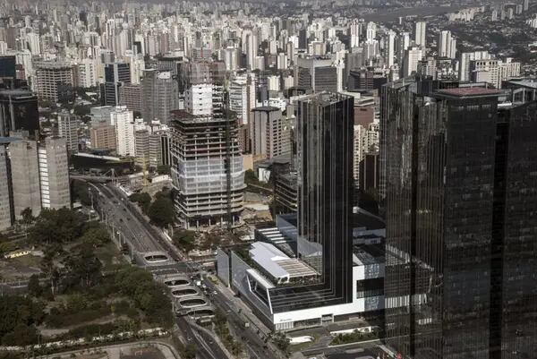 Fotografía aérea tomada en Sao Paulo, Brasil
