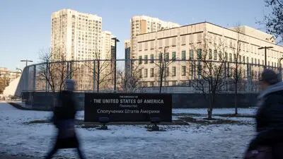 Embaixada dos EUA em Kiev, na Ucrânia