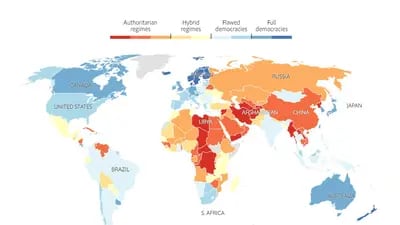 Global Democracy Index, The Economist 2021