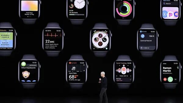 Apple projeta relógio para esportes radicais com tela maior e caixa de metaldfd