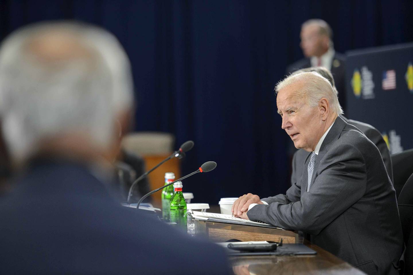 El presidente de Estados Unidos, Joe Biden, durante la Cumbre de Países Insulares del Pacífico en el Departamento de Estado en Washington, DC, Estados Unidos, el jueves 29 de septiembre de 2022.