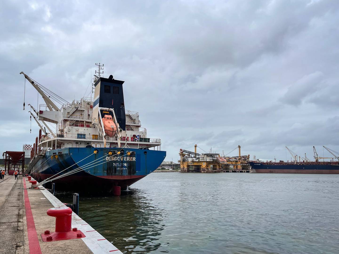 AMLO inauguró obras en el Puerto de Coatzacoalcos, Veracruz, el 19 de marzo de 2021, como parte del Corredor Interoceánico Istmo de Tehuantepec. (Cortesía: Gobierno de México)