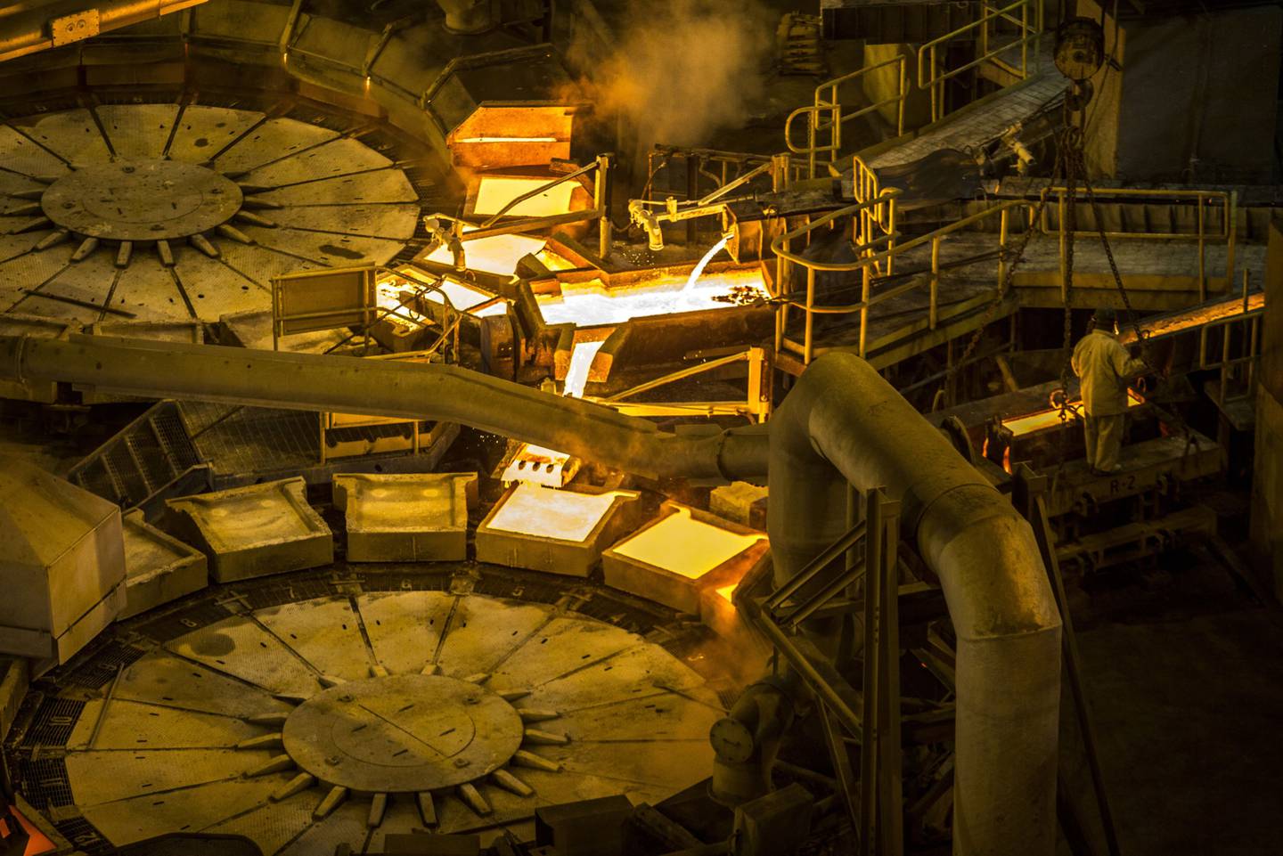 Imagen de una refinería de cobre