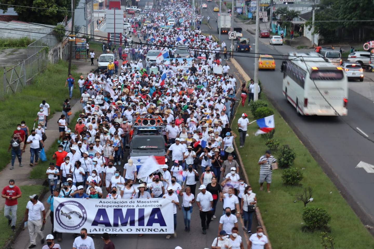 Manifestaciones en Panamá Oeste, este miércoles 13 de julio