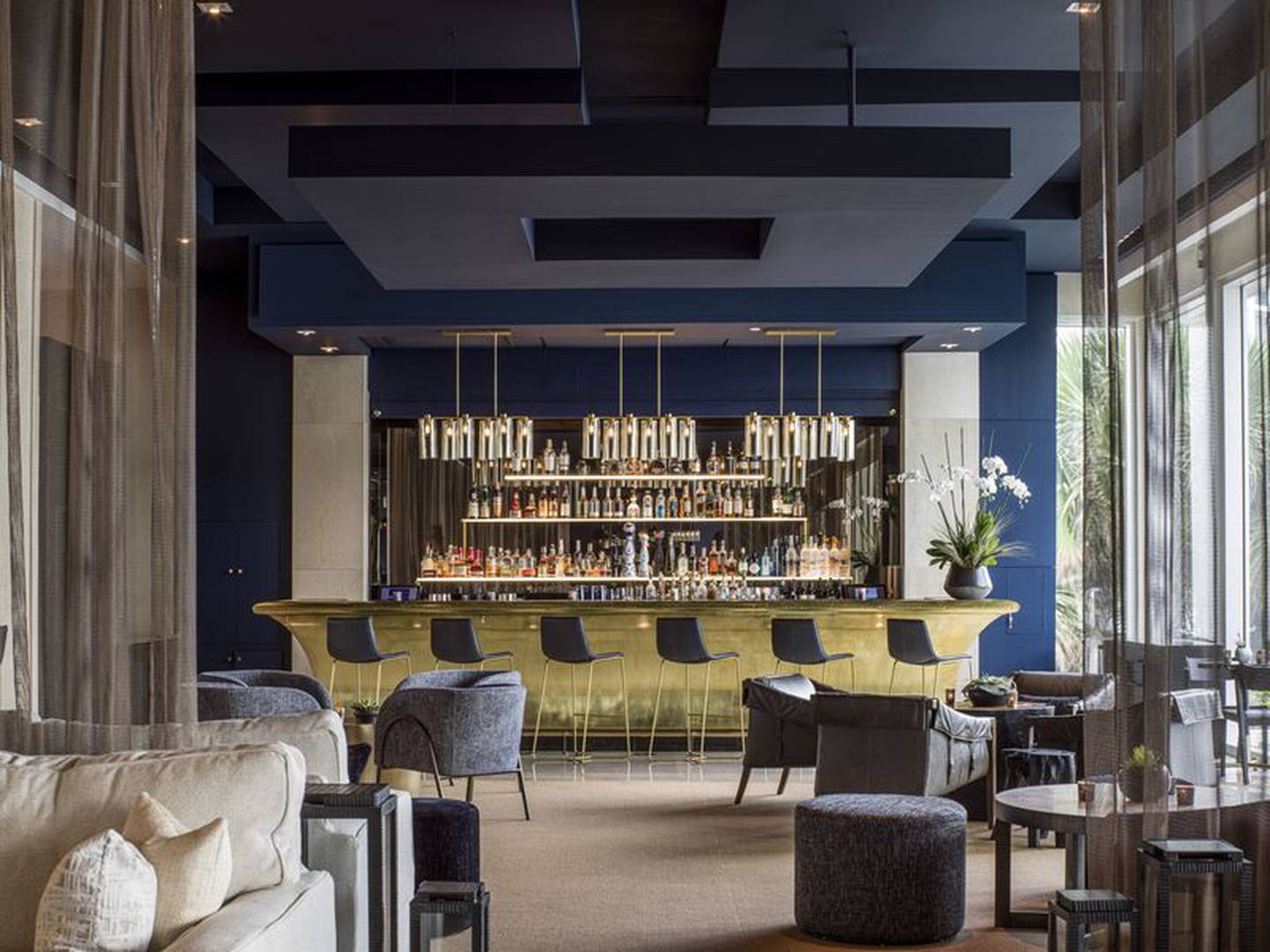 El Lounge es un bar del vestíbulo del Boca Raton Beach Club. Fotógrafo: Thomas Hart Shelby
dfd