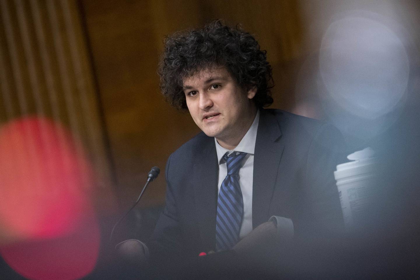 Sam Bankman-Fried, founder and chief executive officer of FTX Cryptocurrency Derivatives Exchange, speaks during a Senate Agriculture, Nutrition and Forestry Committee hearing in Washington, D.C., U.S., on Wednesday, Feb. 9, 2022.