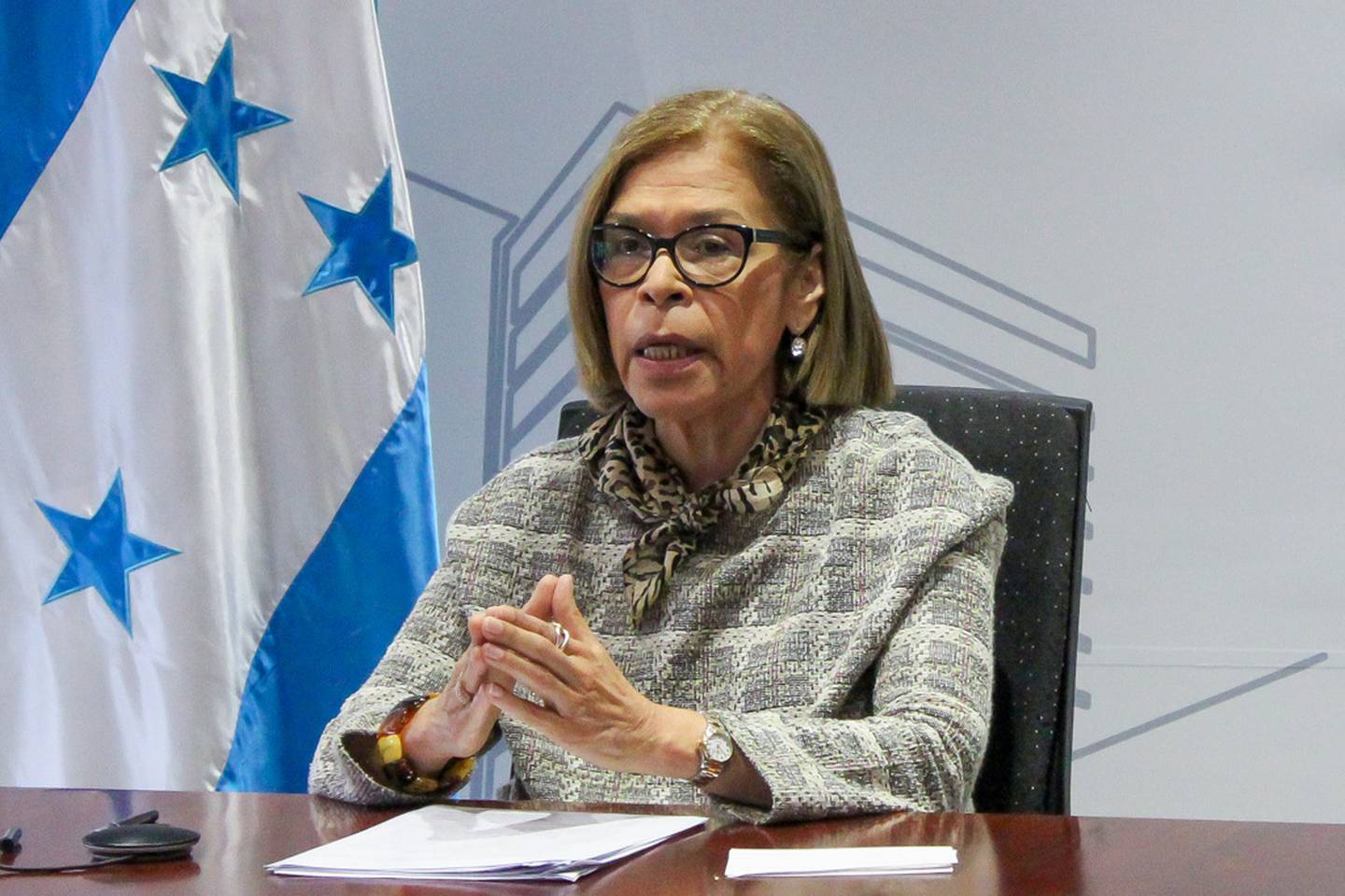 Rebeca Santos, presidenta del Banco Central de Honduras (BCH), durante su participación virtual en el evento de la Cepal.