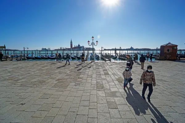 Muelle en San Marcos en Venecia, Italia