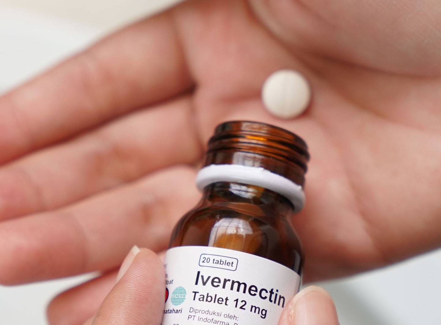 Un comprimido de ivermectina, en Yakarta, Indonesia, el jueves 2 de septiembre de 2021.
