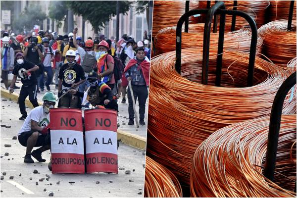 En medio de protestas en Perú, el cobre cotiza en su nivel más alto desde juniodfd