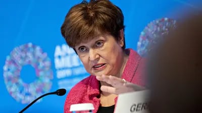 Kristalina Georgieva, directora gerente del FMI, dijo que se necesita "la fuerza del colectivo para hacer frente a los choques que se avecinan".