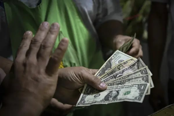 Dólares en circulación en Venezuela.