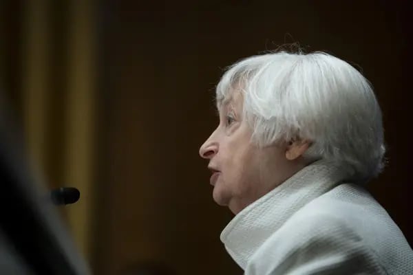 Janet Yellen, secretaria del Tesoro de EE.UU., habla durante una audiencia del Comité de Finanzas del Senado en Washington, D.C., EE.UU., el martes 7 de junio de 2022.