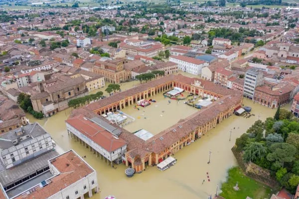 Fuertes lluvias causan inundaciones en el norte de Italia.