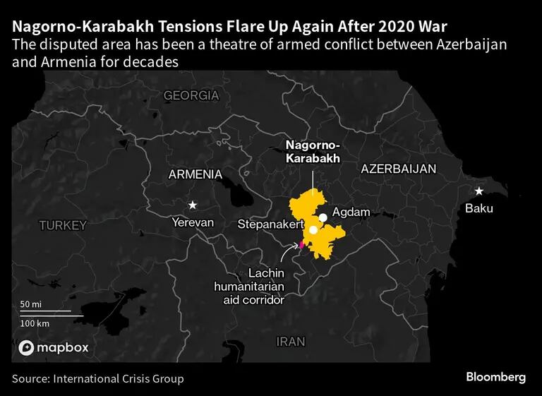 El área en disputa ha sido un teatro de operaciones en el conflicto armado entre Azerbaiyán y Armenia durante décadasdfd