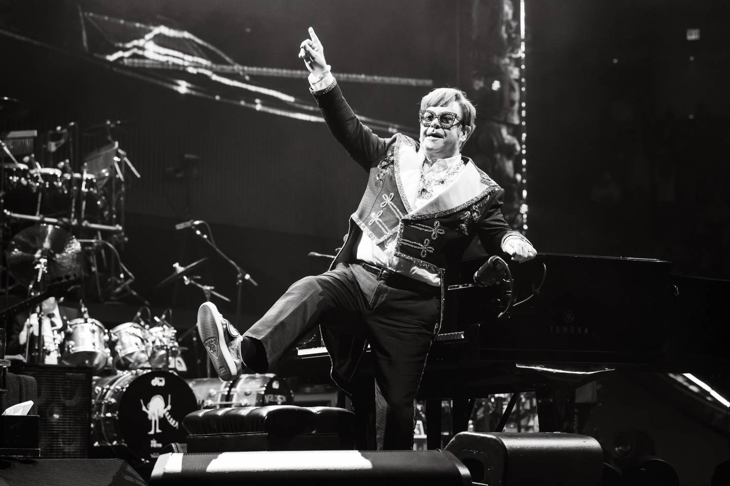 Elton John durante una presentación del Elton Farewell Tour
