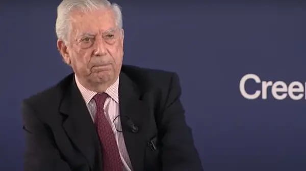 Mario Vargas Llosa, en evento organizado por el Partido Popular, en España.