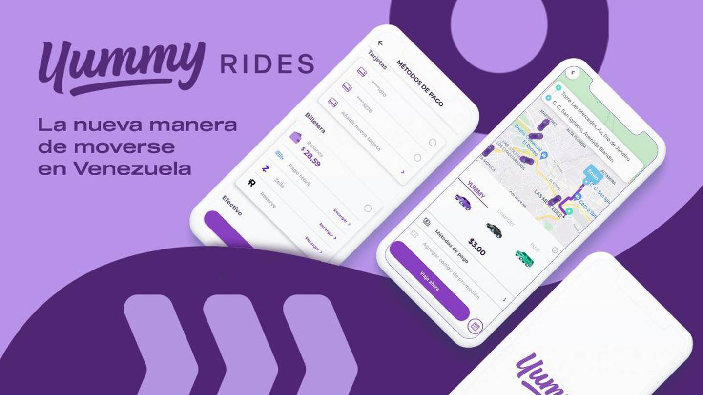 Yummy Rides es una de las verticales de Yummy, la primera aplicación de delivery de Venezuela. Imagen: Yummydfd