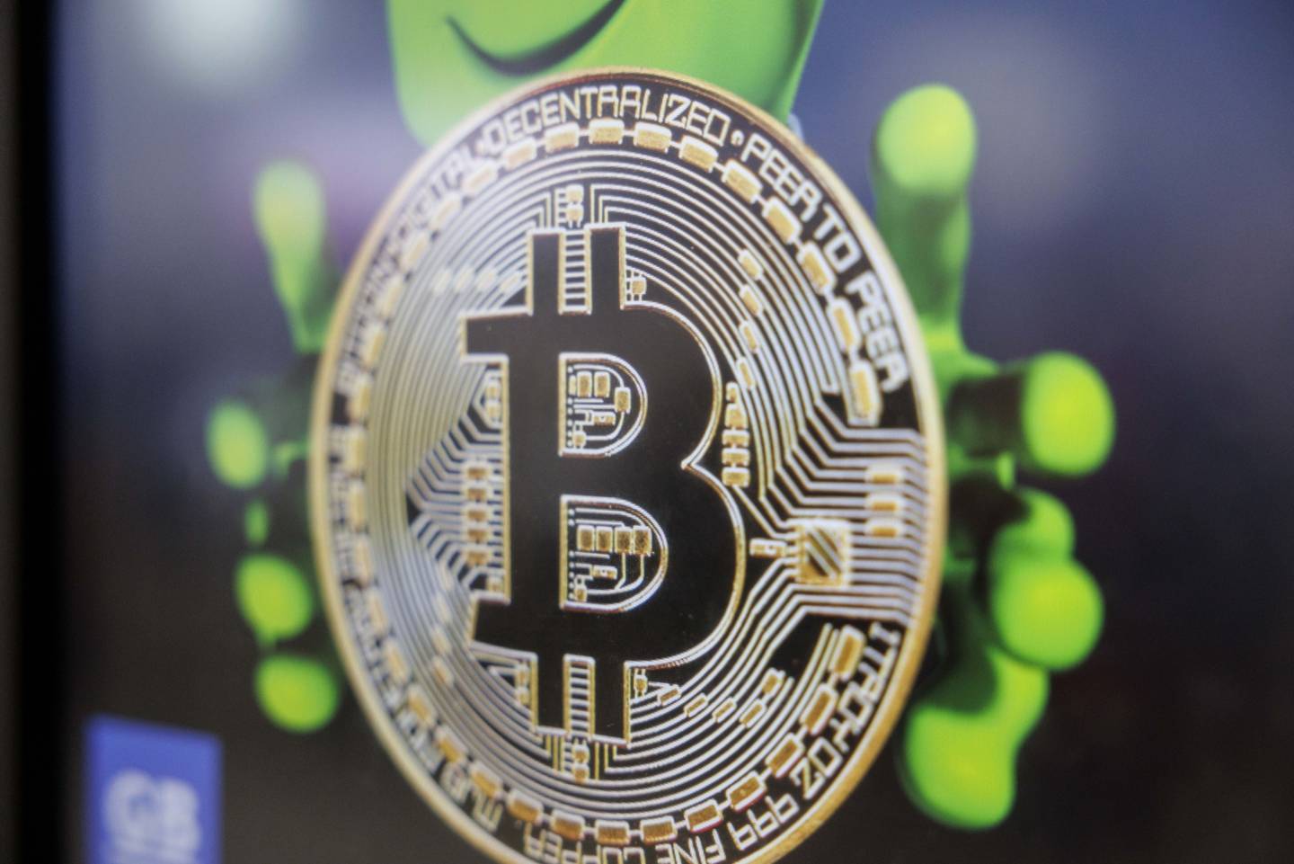 Imagen de un logo de bitcoin