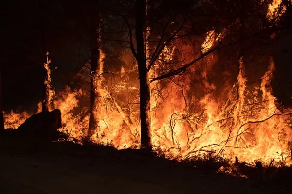 Imagen de un incendio en California