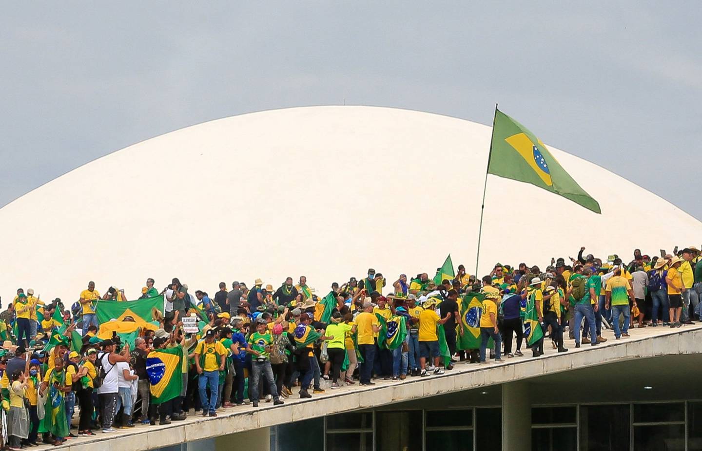 Imagen de la invasión del Congreso de Brasil por partidarios de Jair Bolsonaro
