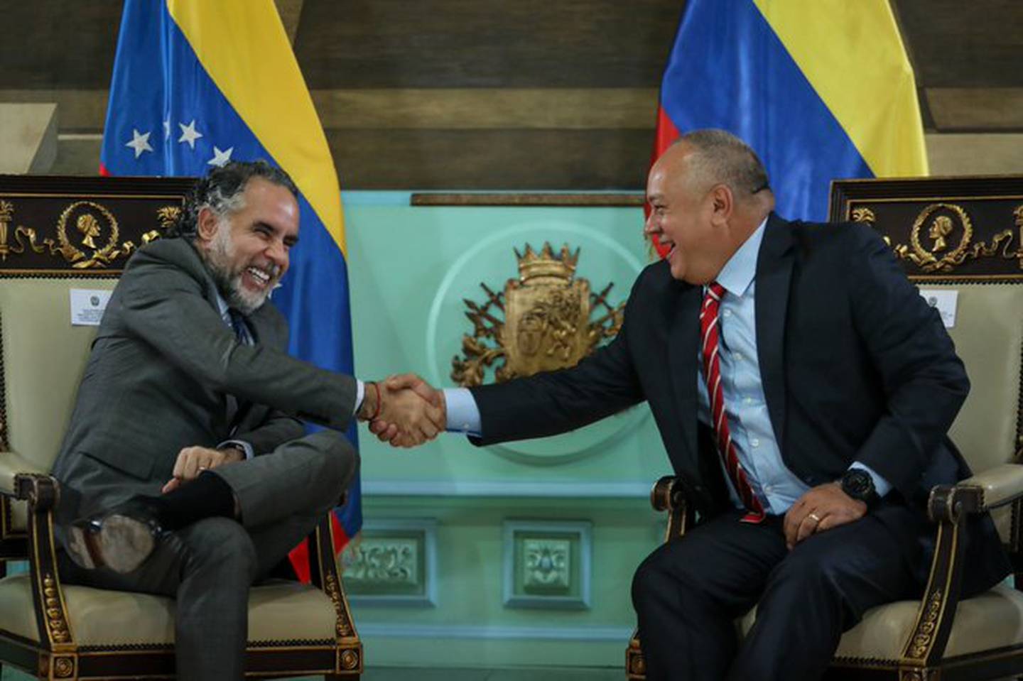 Armando Benedetti y Diosdado Cabello, primer vicepresidente del Psuv
