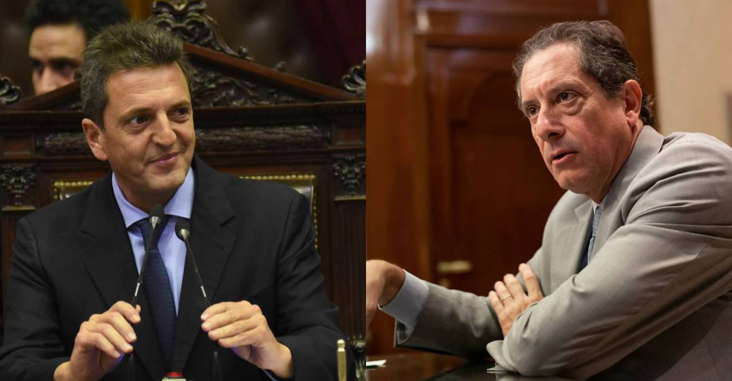 El ministro de Economía, Sergio Massa, y el presidente del BCRA, Miguel Pesce