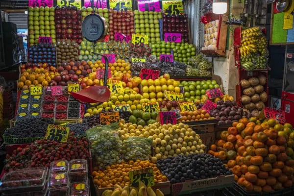 Fruit at the Central de Abastos market in Mexico City.