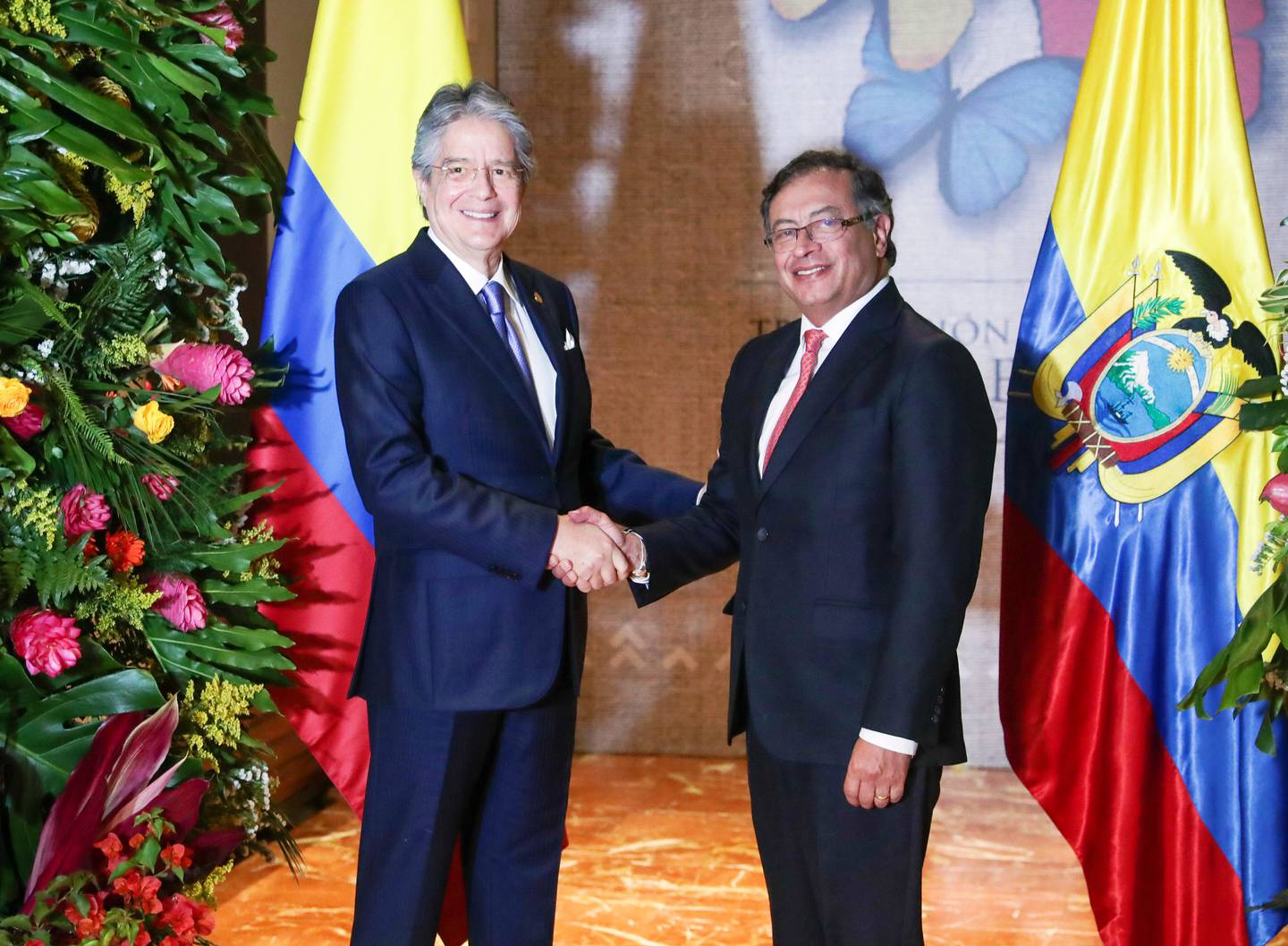 Guillermo Lasso, presidente de Ecuador, y Gustavo Petro, president de Colombia.
