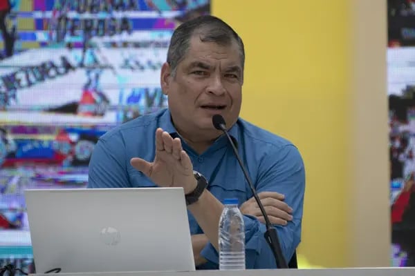 Rafael Correa, expresidente de Ecuador. Fotógrafo: Carlos Becerra/Bloomberg.