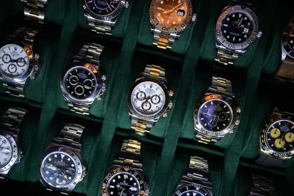 Relojes Rolex dispuestos en Inglaterra
