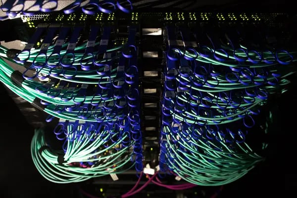 Cables de un centro de datos