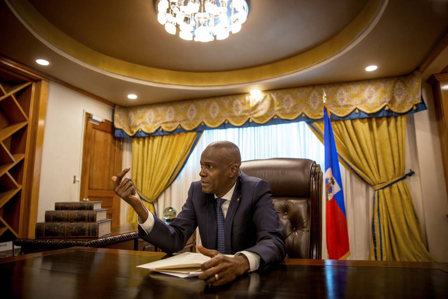 Jovenel Moise, presidente de Haití, habla durante una entrevista en Puerto Príncipe, Haití, el lunes 29 de enero de 2018.