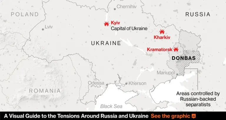 Kiev: capital de Ucrania; Kharkiv; Kramatorsk son focos de conflictodfd