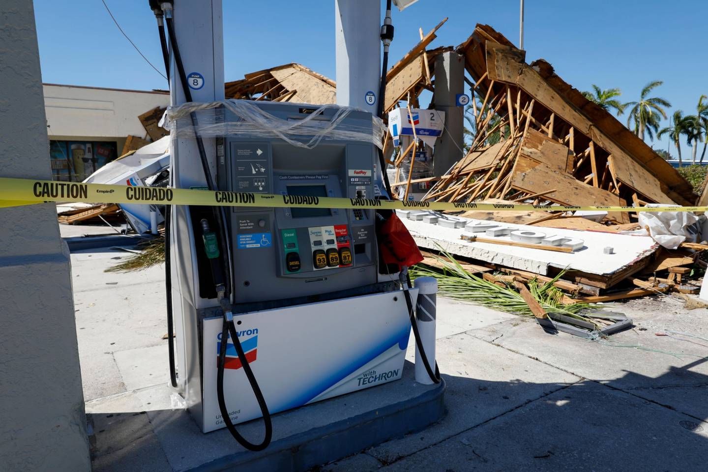 El paso del huracán por el estado de Florida destruyó comercios, viviendas y puentes. Fotografía: Eva Marie Uzcategui/Bloomberg