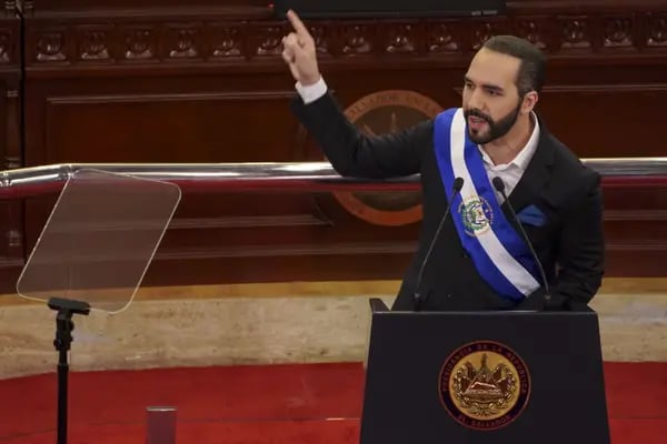 El presidente de El Salvador, Nayib Bukele, presenta su rendición de cuentas por el tercer año de su gestión, ante la Asamblea Legislativa.