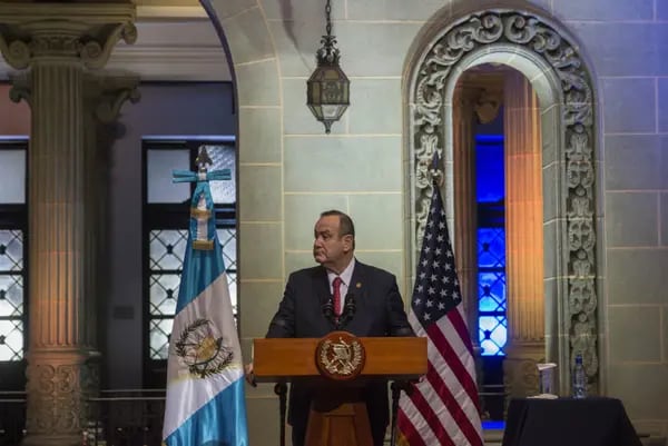 durante la visita de la vicepresidenta Kamala Harris a Guatemala en julio del año pasado.