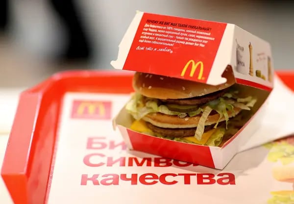 Una hamburguesa Big Mac de McDonald's Corp.