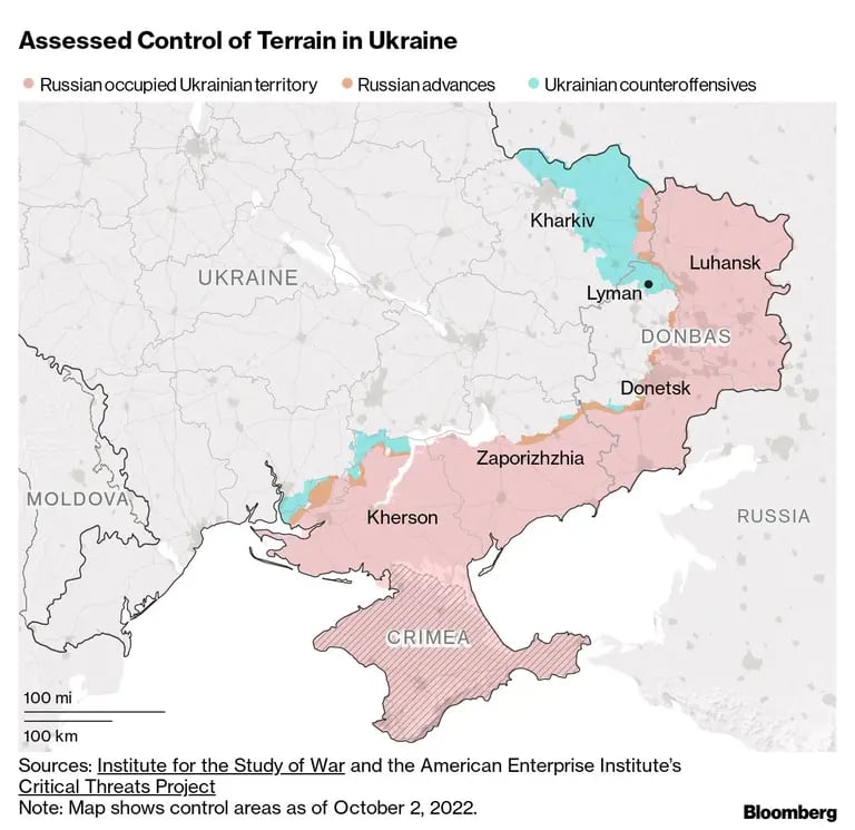 Control evaluado del terreno en Ucrania dfd