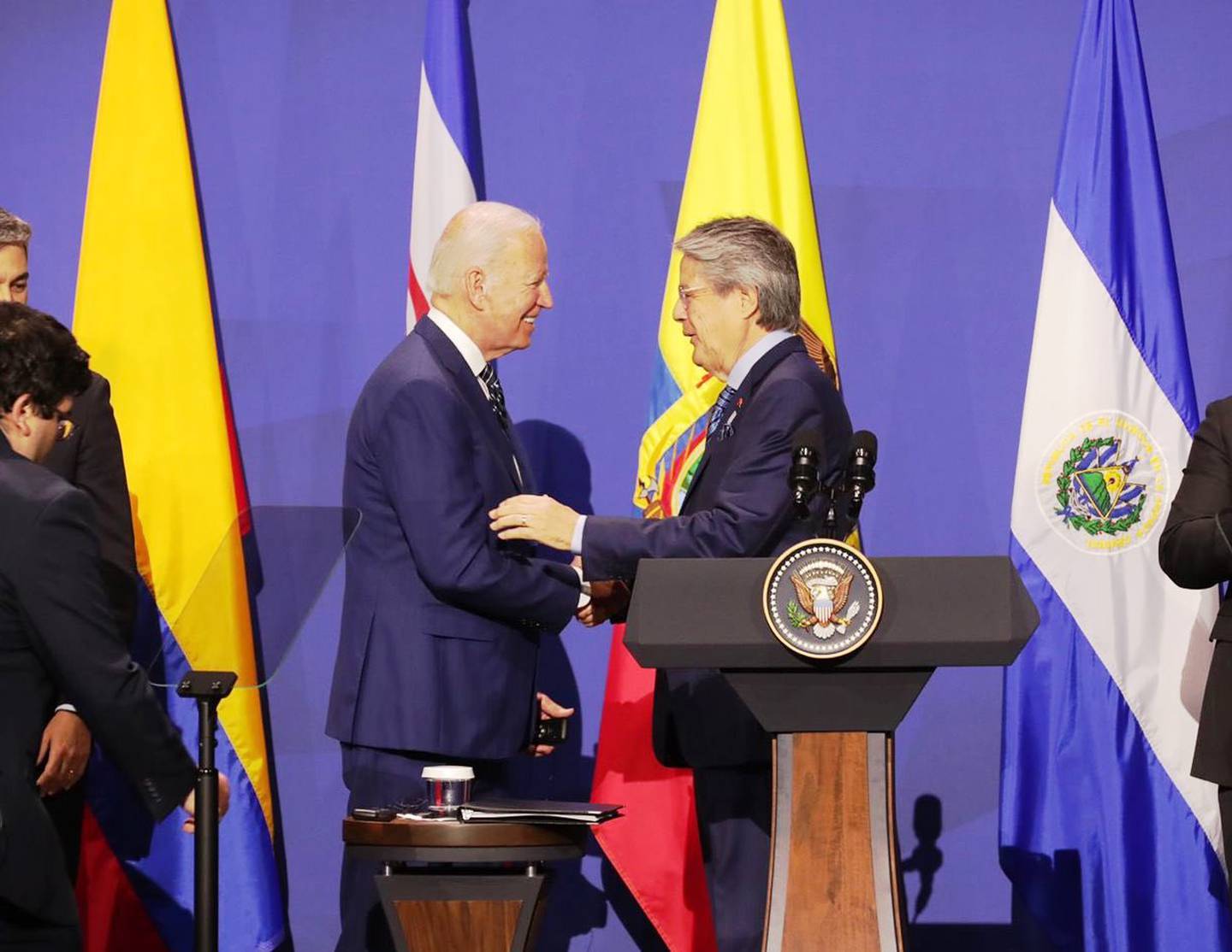Joe Biden y Guillermo Lasso se encontraron en la Cumbre de las Américas a inicios de junio de este año.