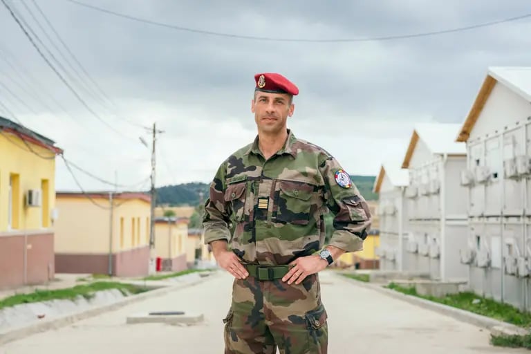 El coronel Christophe Degand en el Centro Nacional de Entrenamiento Conjunto de Getica. Fotógrafo: Andrei Pungovschi/Bloombergdfd