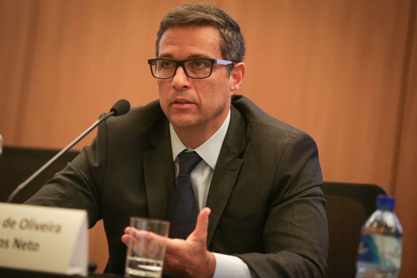 Roberto Campos Neto, durante una conferencia de prensa en Brasilia, Brasil, el jueves 9 de enero de 2020.