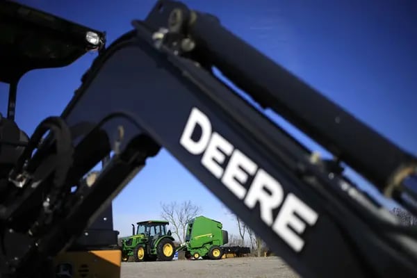 Máquinas da John Deere: investimento da SLC Agrícola em revendas no Rio Grande do Sul (Luke Sharrett/Bloomberg)