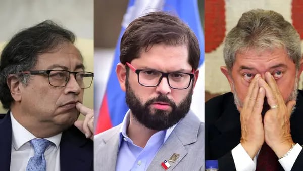 El presidente de Colombia, Gustavo Petro; el presidente de Chile, Gabriel Boric; el presidente de Brasil,  Luiz Inácio Lula da Silva