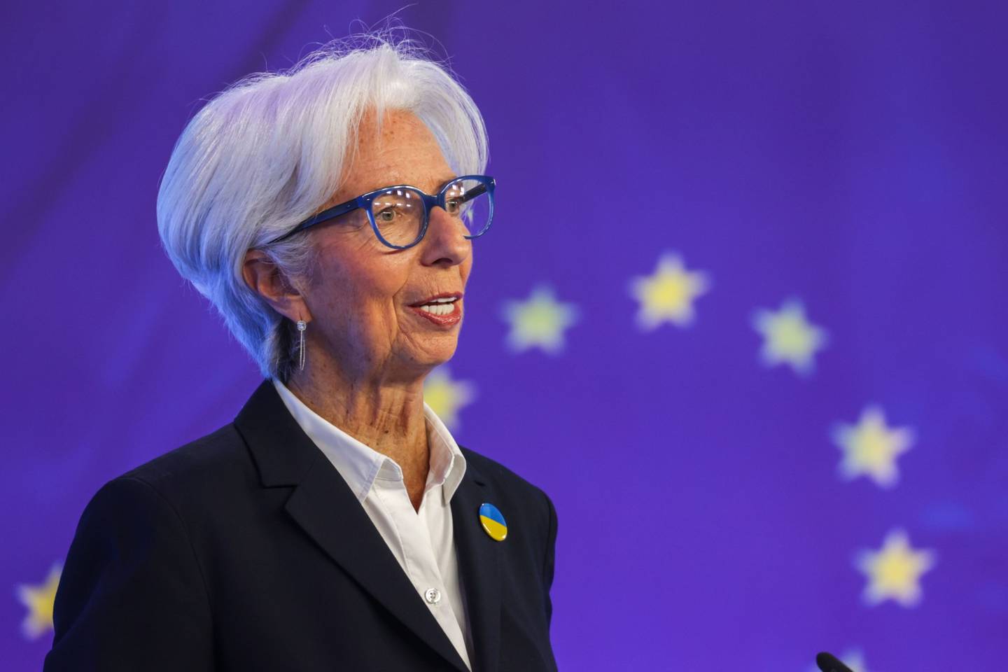 A presidente do Banco Central Europeu, Christine Lagarde: inflação continua a subir na zona do euro