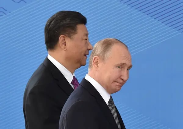 Los presidentes de Rusia y China