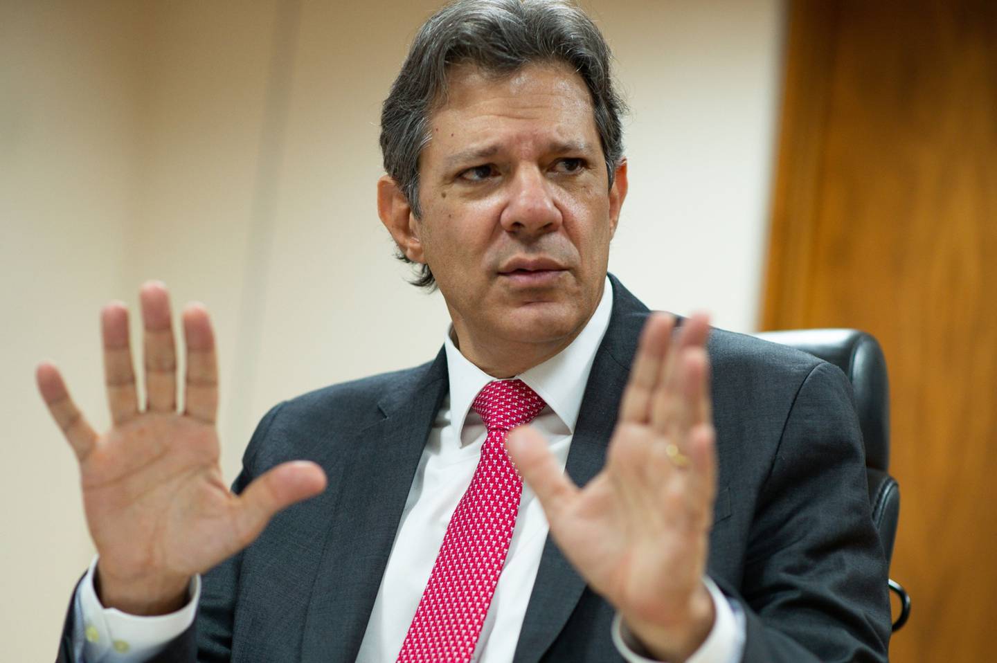 Fernando Haddad, Brazil's finance minister, during an interview in Brasilia.