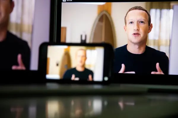 Mark Zuckerberg, CEO de Facebook Inc.,durante el evento virtual Facebook Connect, en el que la empresa anunció su cambio de marca como Meta, en Nueva York,, el jueves 28 de octubre de 2021.