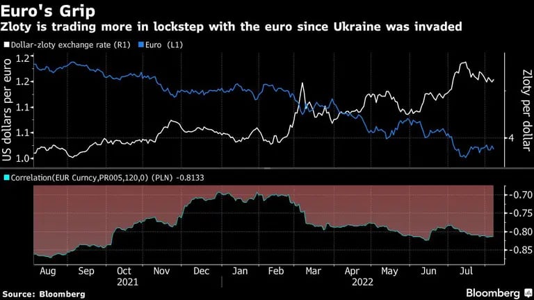 El zloty cotiza más pegado al euro desde la invasión de Ucraniadfd