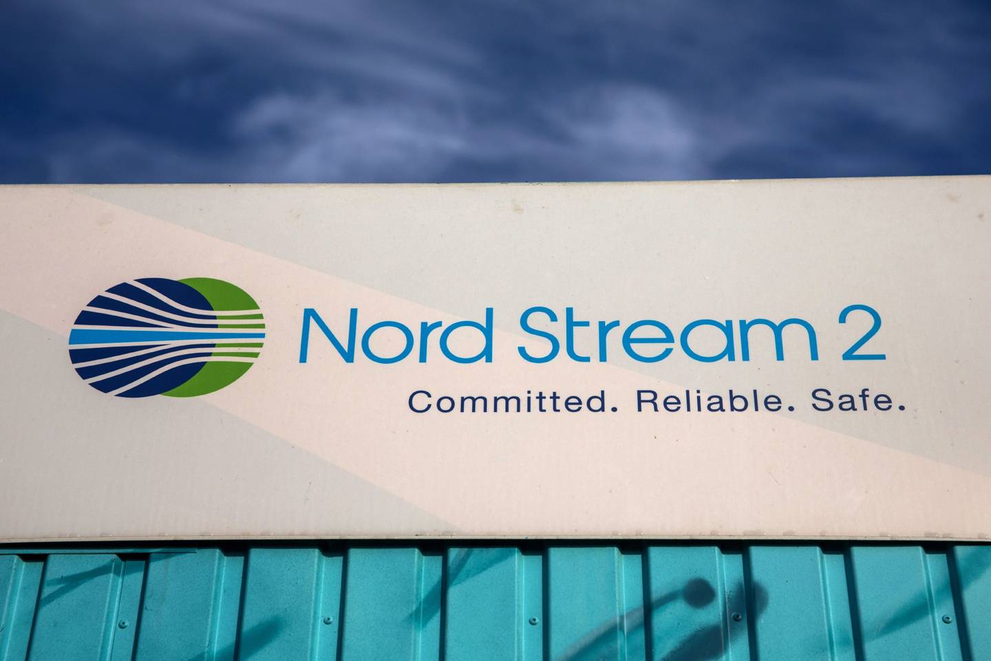 Logo del gasoducto Nord Stream 2.